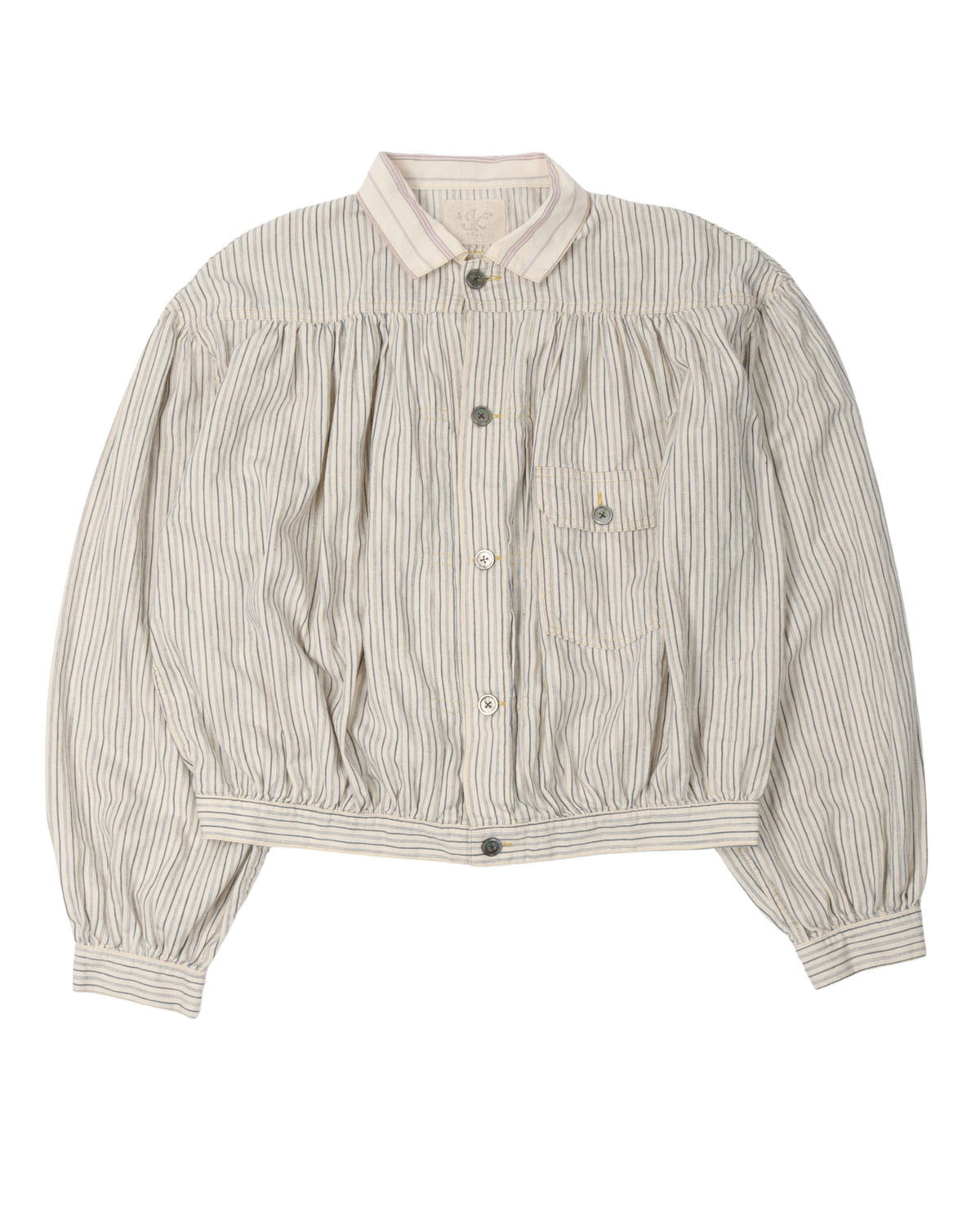 Twill Stripe Gypsy Blouse