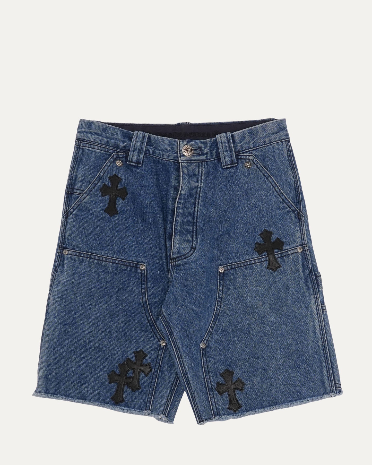 Turbo Diesel Cross Patch Double Knee Jean Shorts