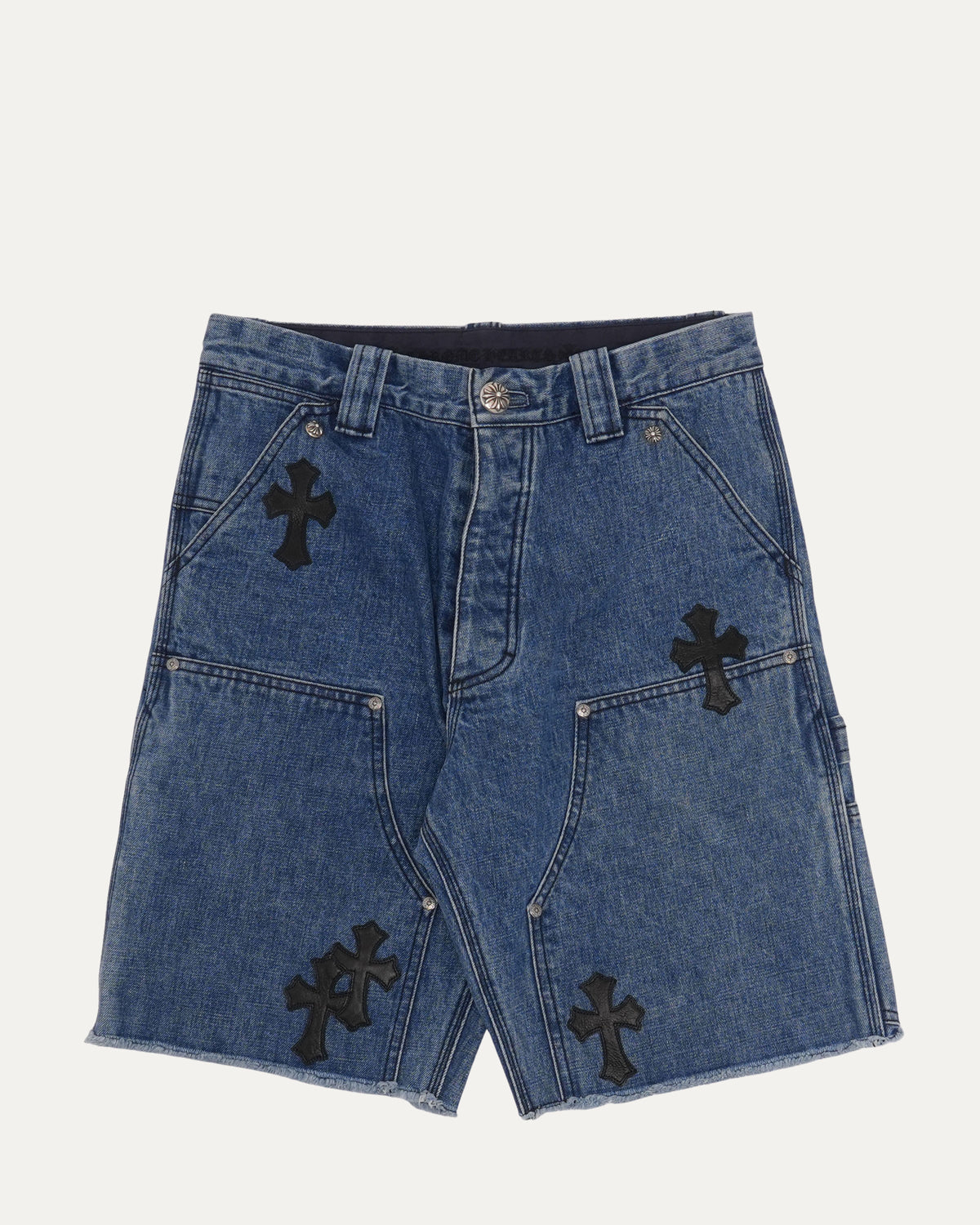 Turbo Diesel Cross Patch Double Knee Jean Shorts