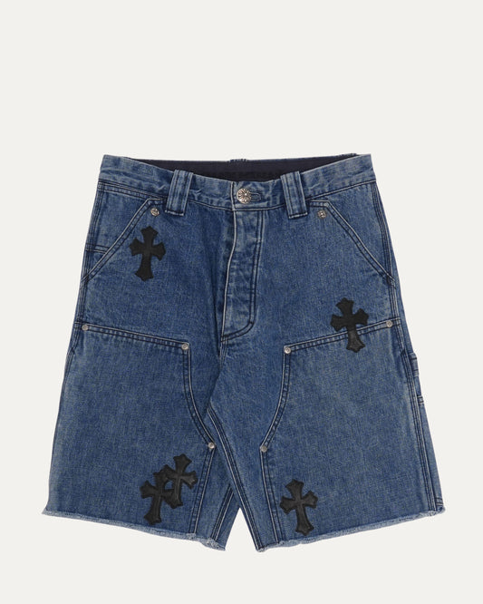 Turbo Diesel Cross Patch Double Knee Jean Shorts