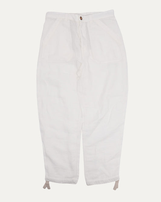 Linen Fatigue Pocket Drawstring Pants