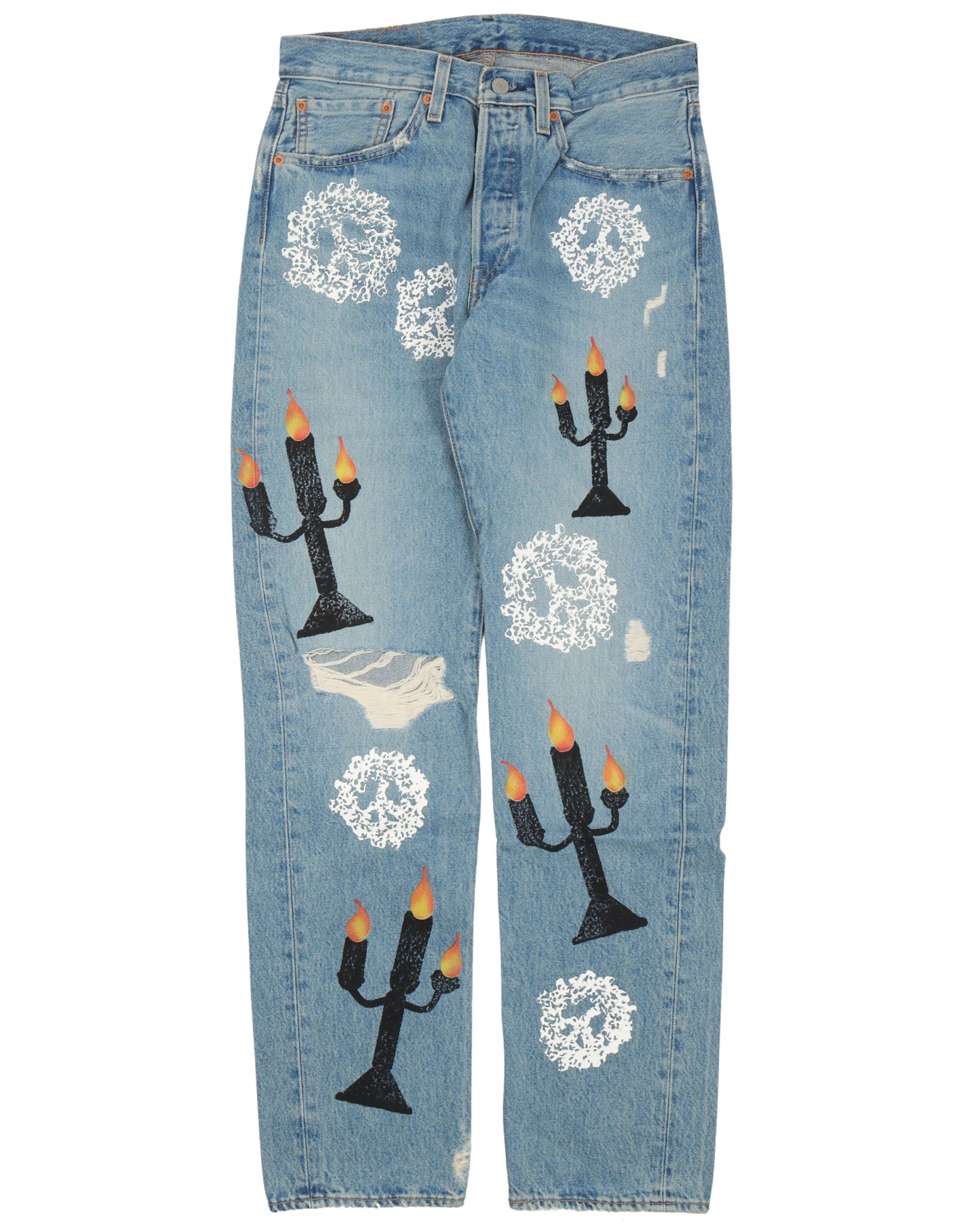 Virgil Abloh Cotton Wreath Jeans