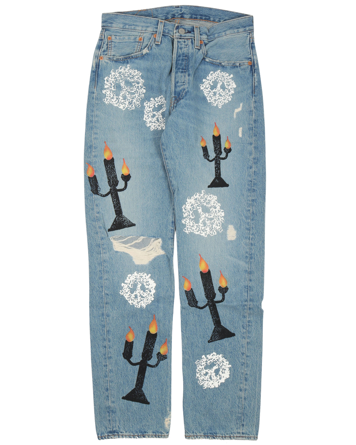 Virgil Abloh Cotton Wreath Jeans
