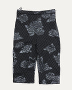 Quilted Camelia Embroidered Shorts