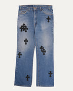 Levi's 517 Orange Tab Cross Patch Jeans