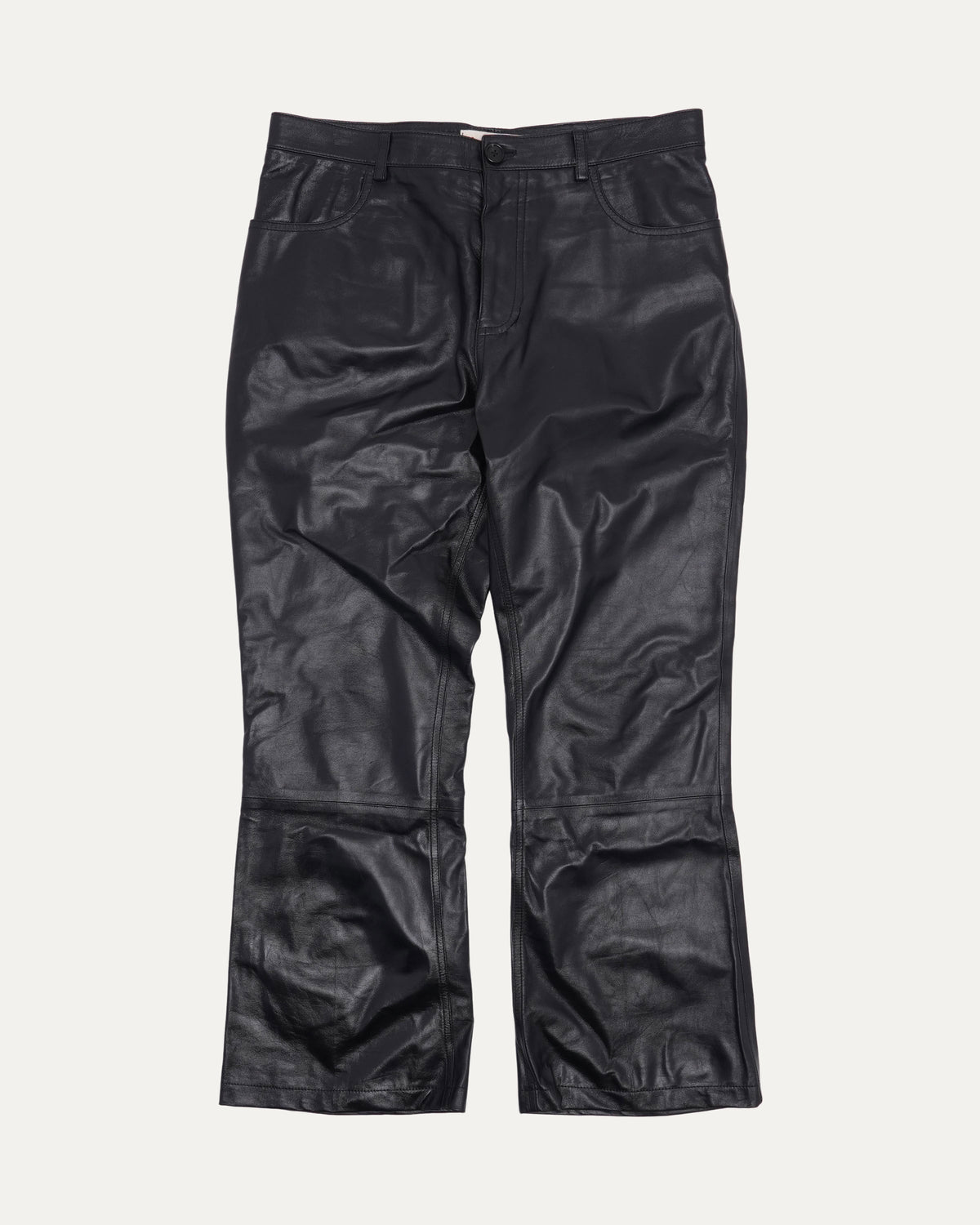 Flared Leather Pants