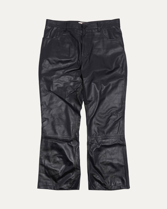 Flared Leather Pants