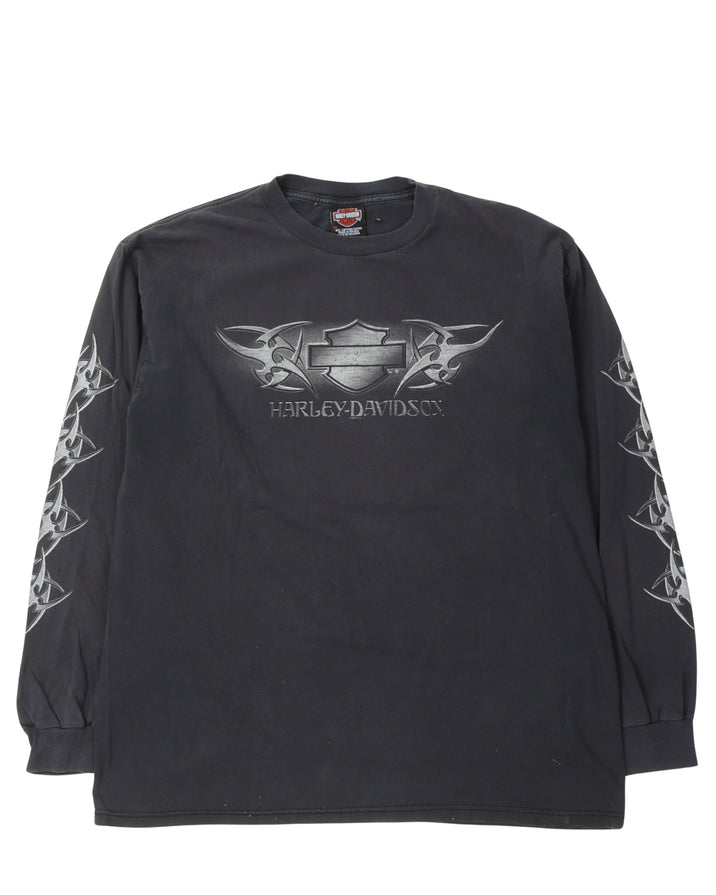 Harley Davidson Metallic Logo Long Sleeve T-Shirt
