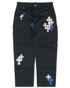 Double Knee Cross Patch Carpenter Pants