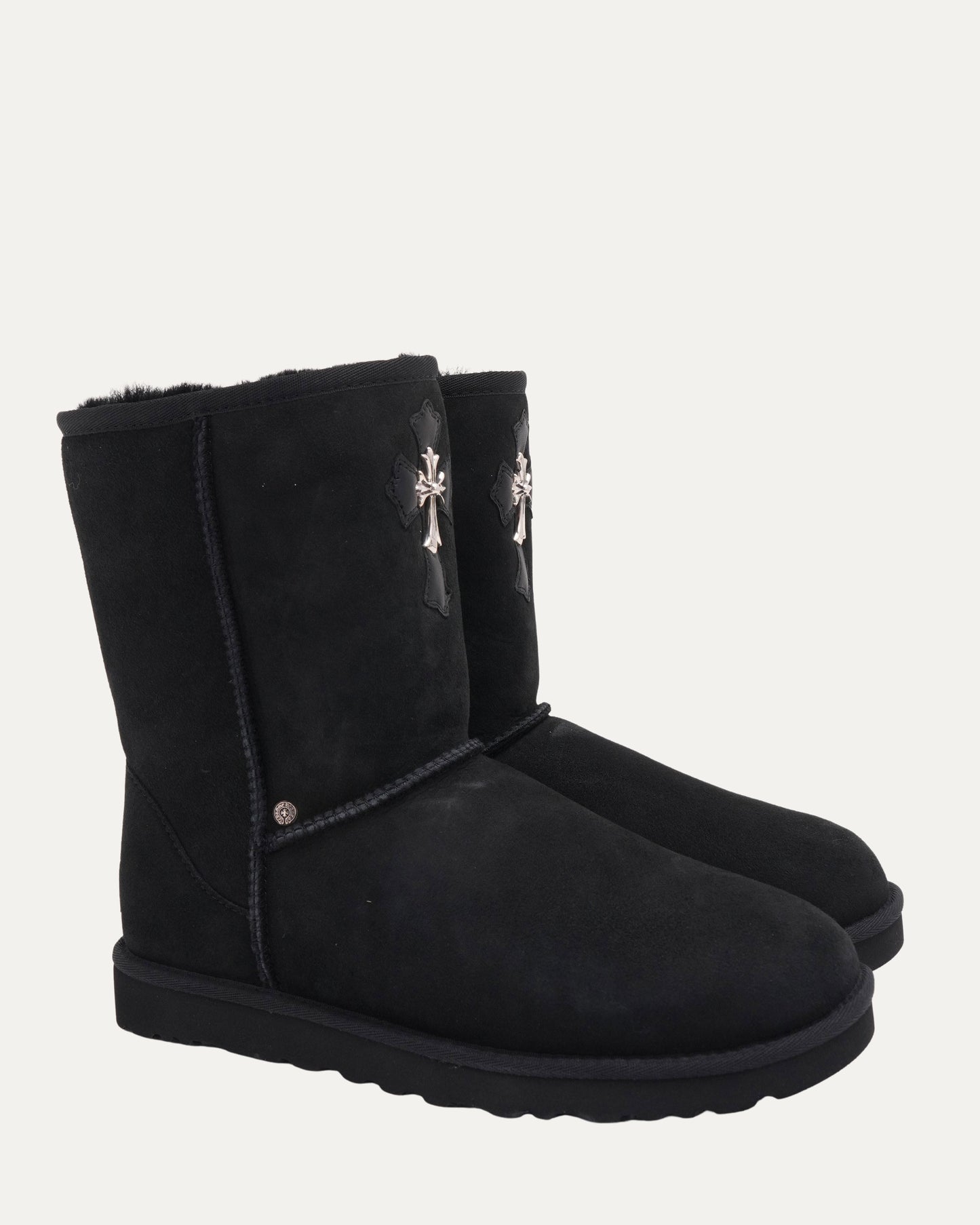 Cross Embellished Cross Patch Ugg Boots