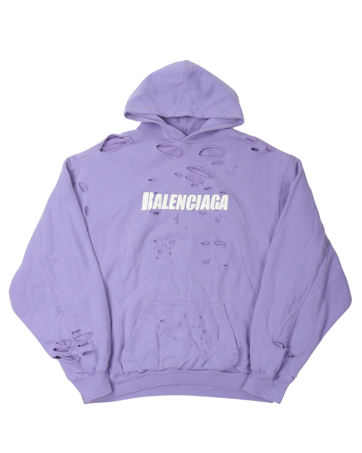 Oversized Distressed Hoodie
