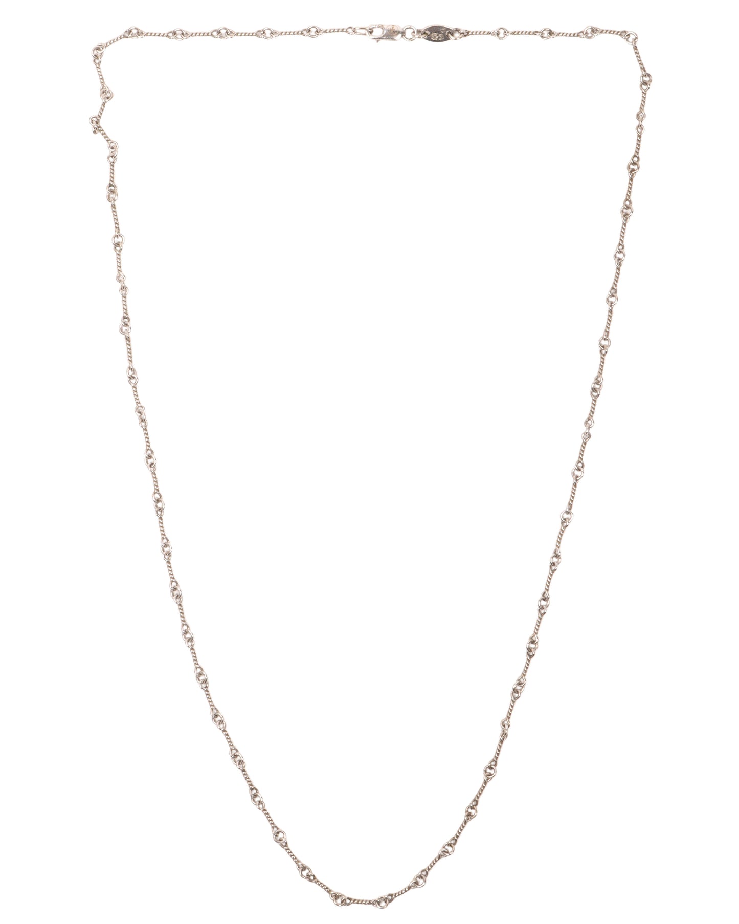 18k White Gold Twist Chain