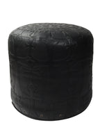 Leather Cross Patch Stool