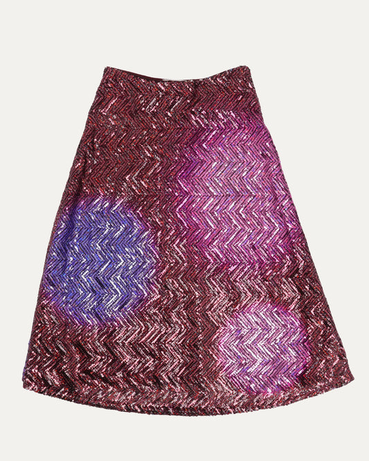 Sequin Zigzag Skirt