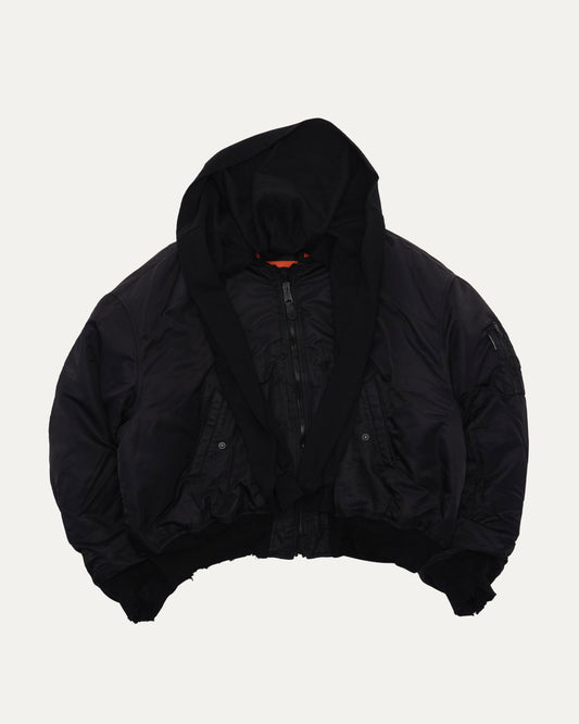T-Shirt Hooded Bomber Jacket