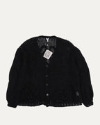 Mohair Blend Anagram Cardigan Sweater