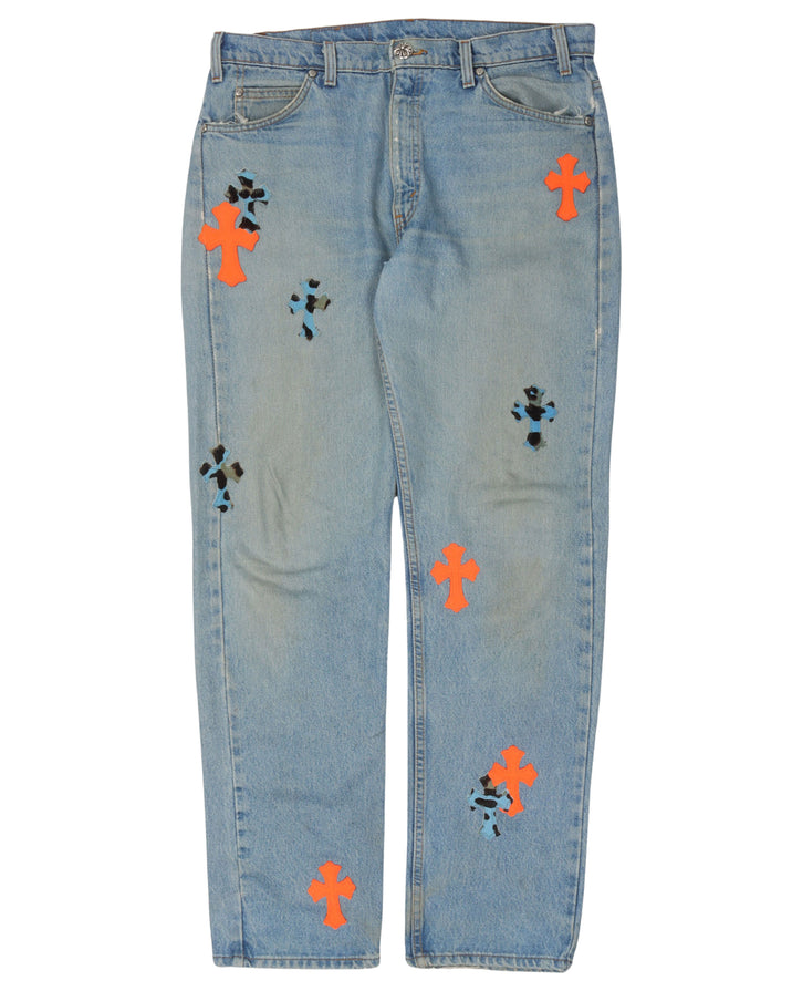 St. Barth's Exclusive Levi's Cross Patch Jeans