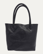 Cross Patch Leather Tote Bag
