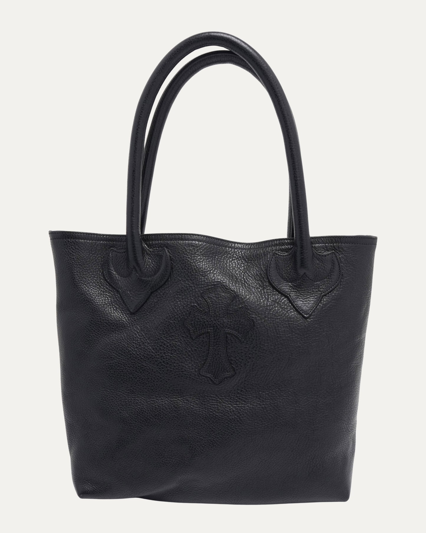Cross Patch Leather Tote Bag