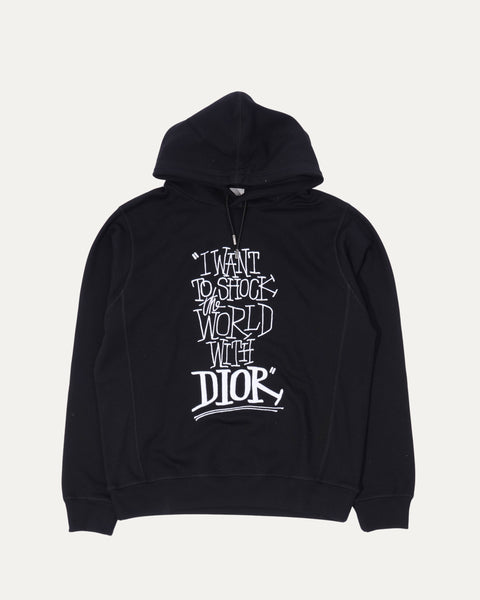 Dior Stussy Shock The World Embroidered Hoodie – Justin Reed