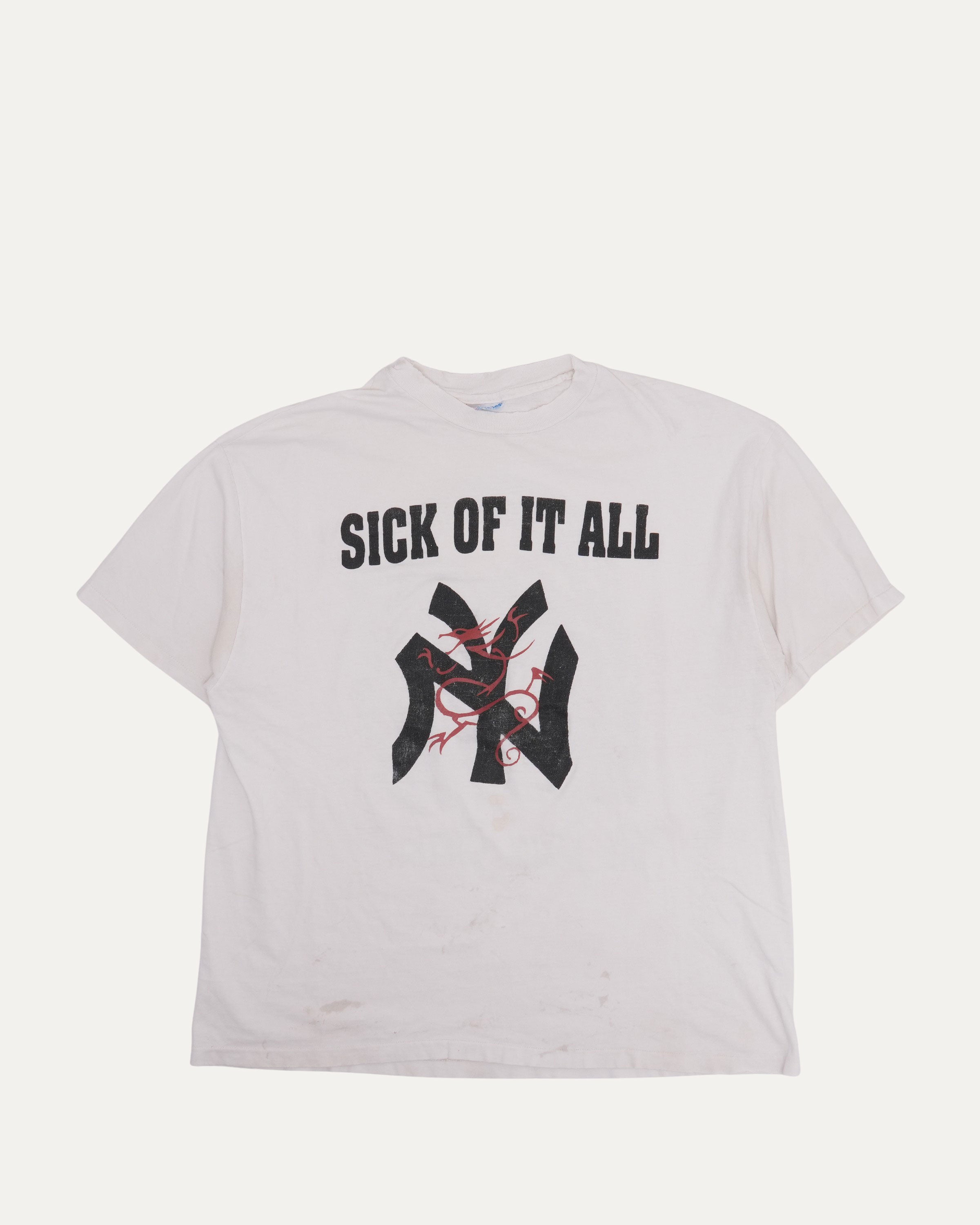【公式/デッドストック】SICK OF IT ALL Tシャツ M バーガンディ Vintage Sick of It All 'The Pain Strikes' T-Shirt – Justin Reed