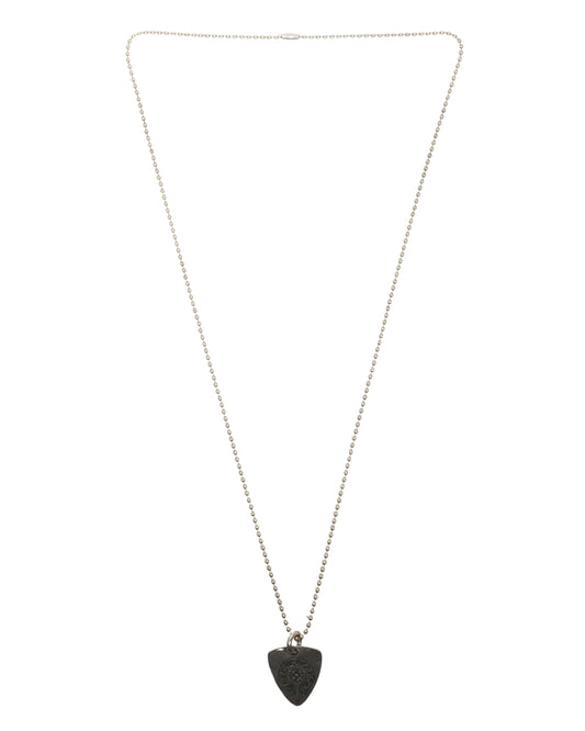 Silver Guitar Pick Necklace