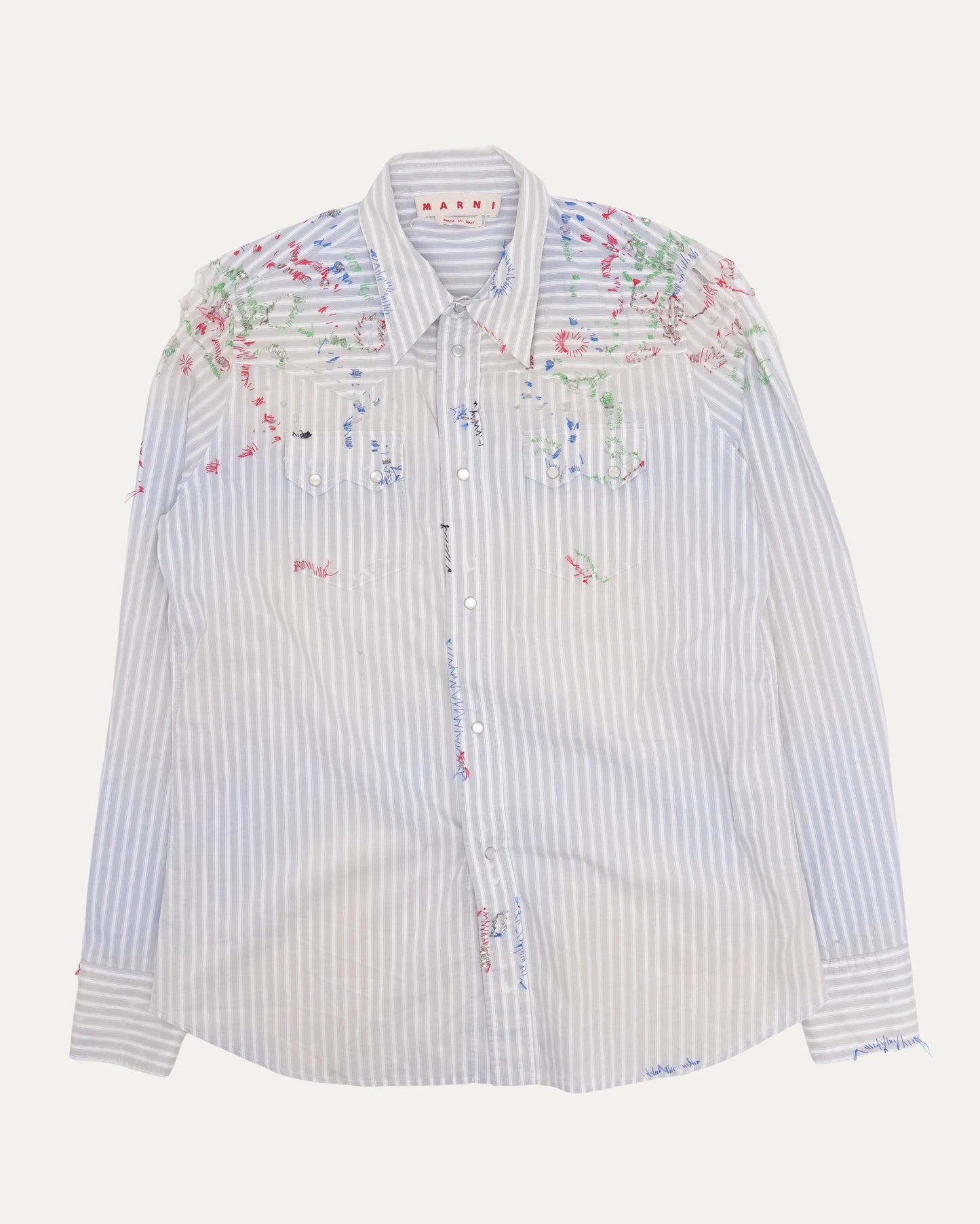 Striped Embroidered Shirt