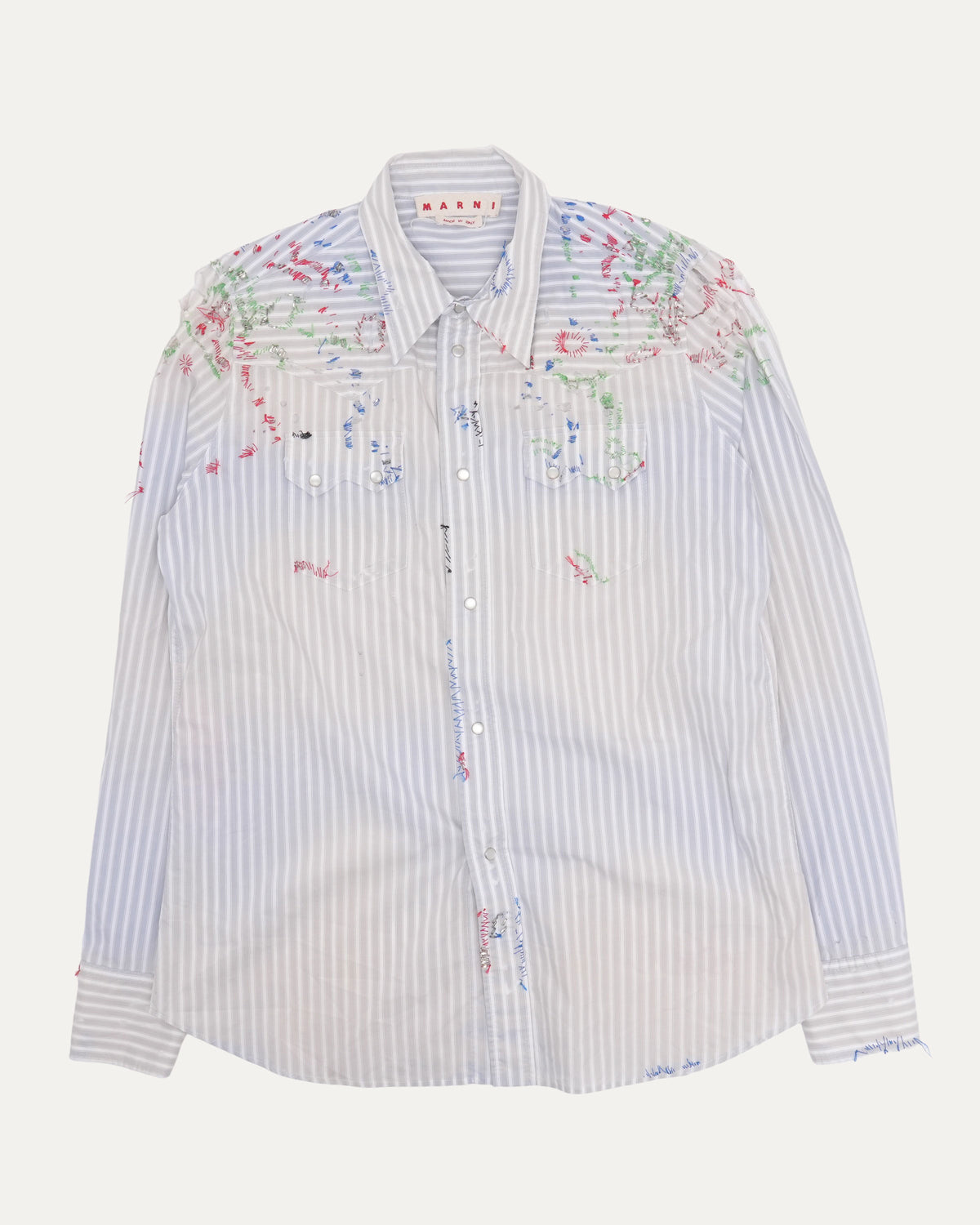 Striped Embroidered Shirt