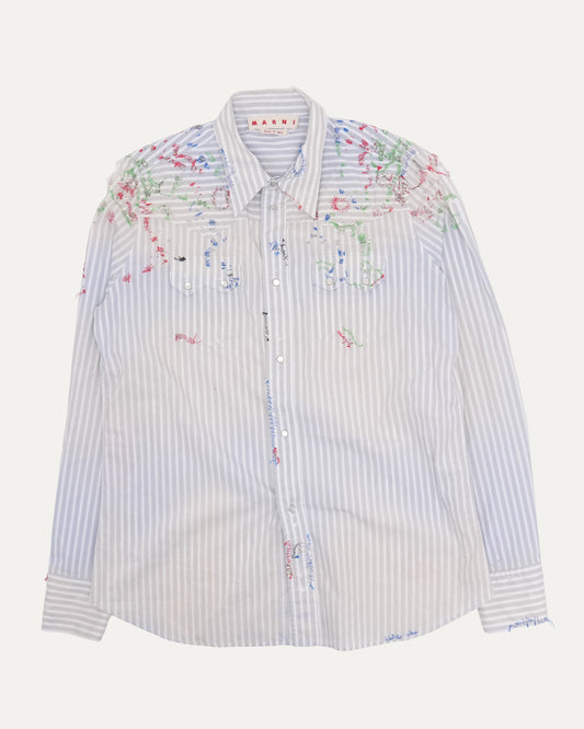 Striped Embroidered Shirt