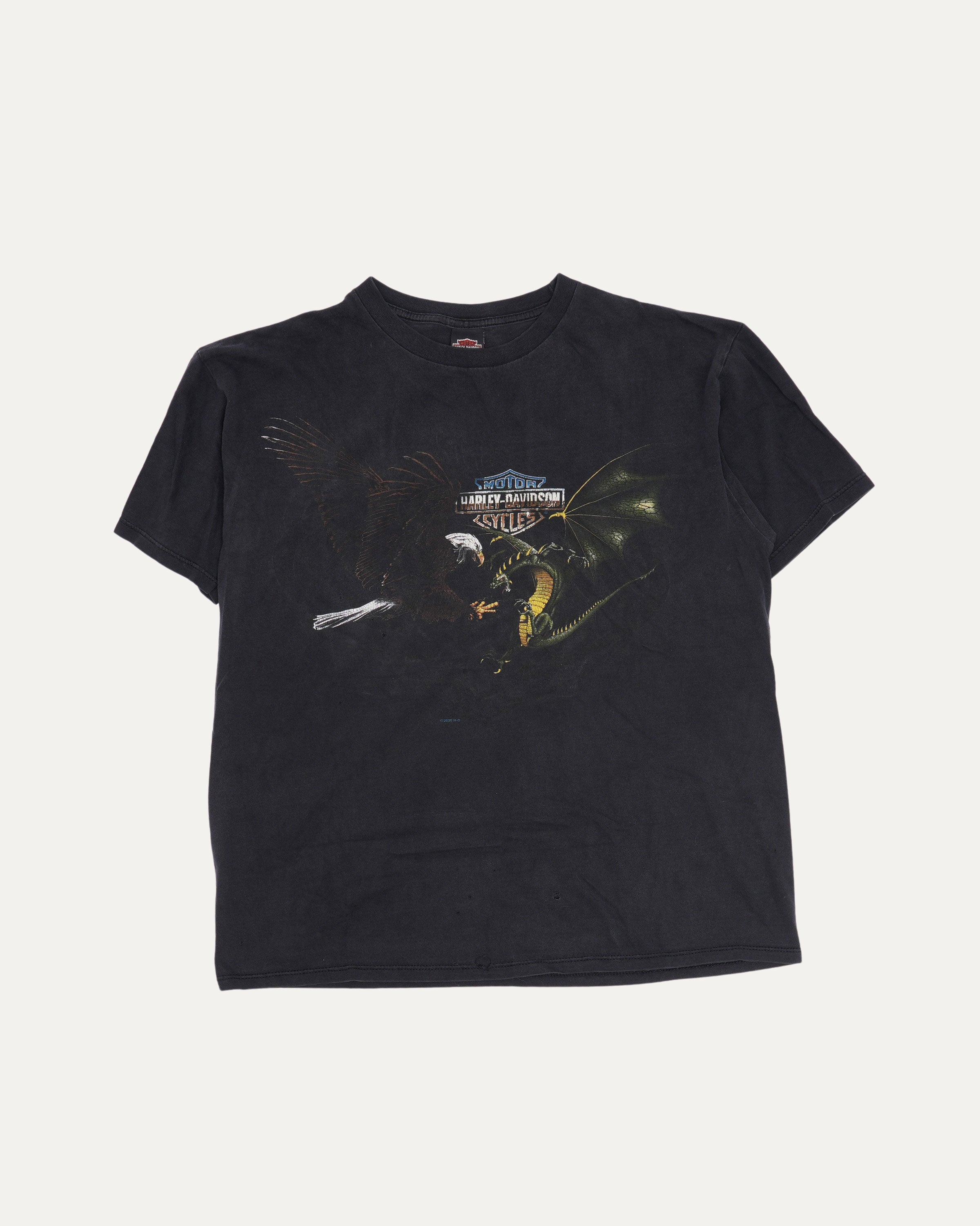 Harley Davidson Eagle vs Dragon T-Shirt