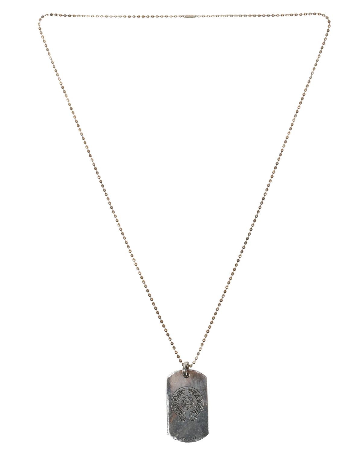 Paris Dog Tag Pendant with Chain