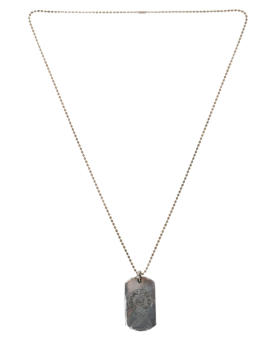 Paris Dog Tag Pendant with Chain