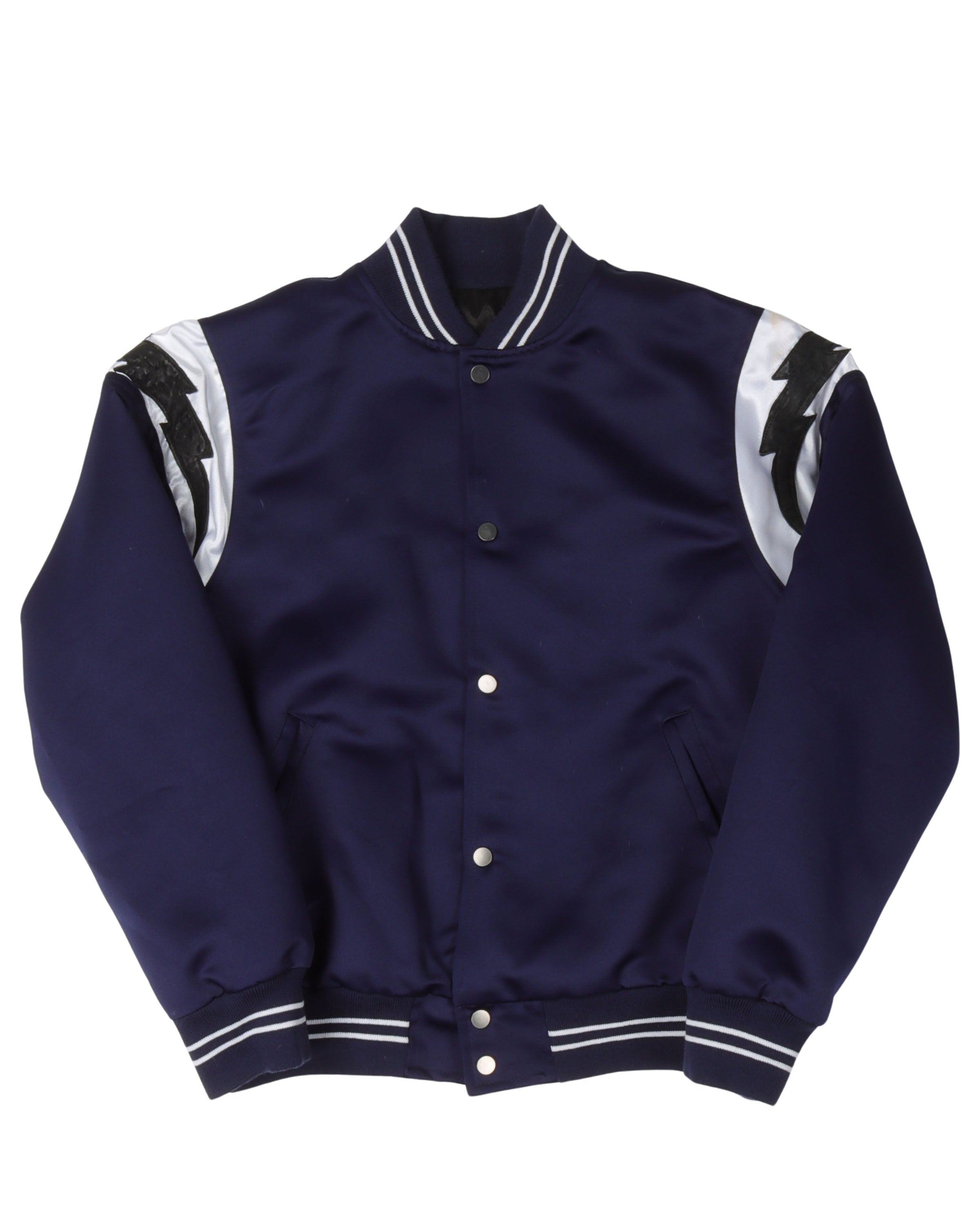 Satin Lightning Varsity Jacket