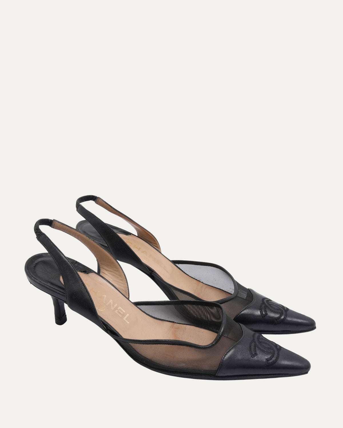 Mesh Logo Heels