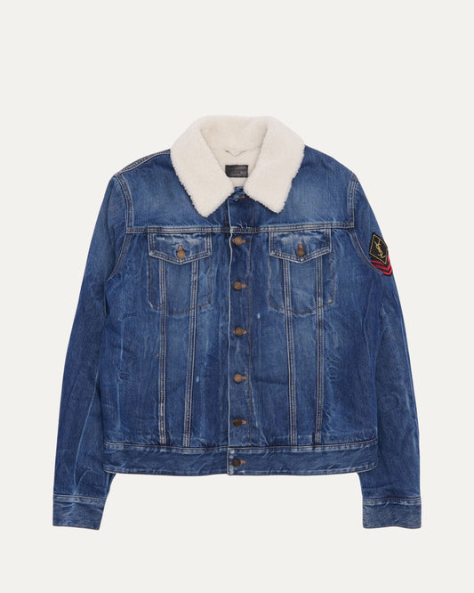 Shearling Lined Denim Trucker Jacket
