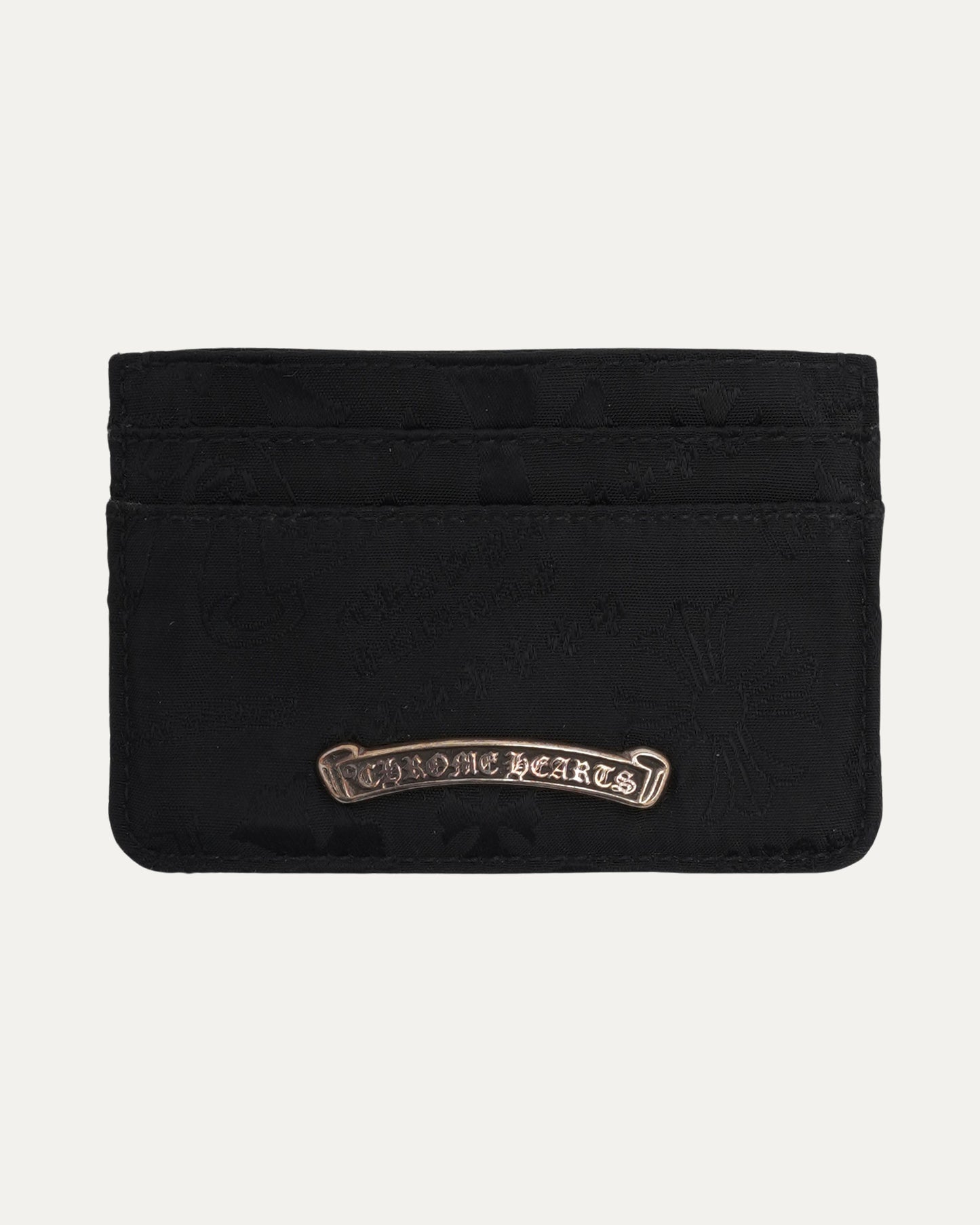 Nylon Stencil Scroll Embellished Cardholder