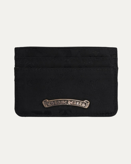 Nylon Stencil Scroll Embellished Cardholder