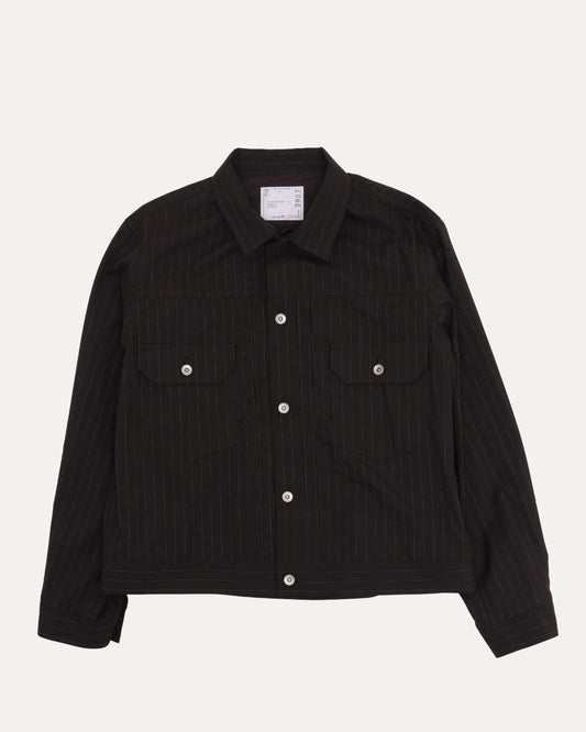 Wool-Blend Chalk Stripe Jacket