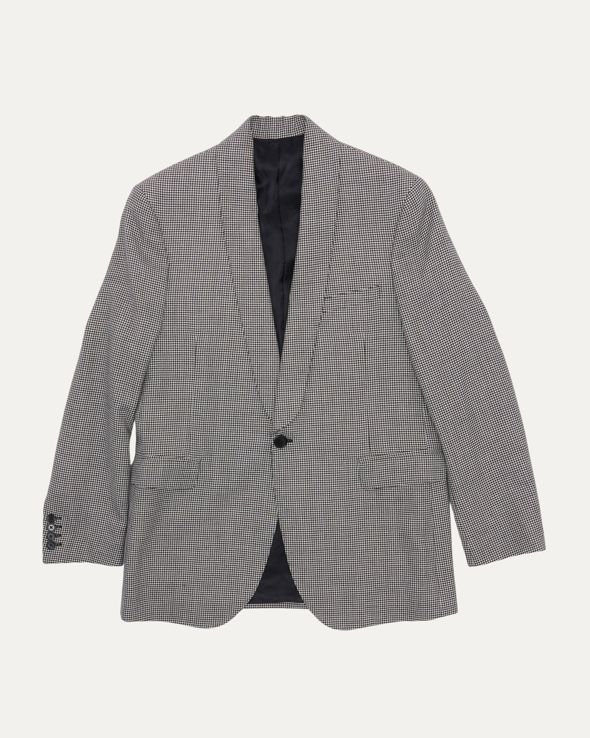 Houndstooth Shawl Collar Suit