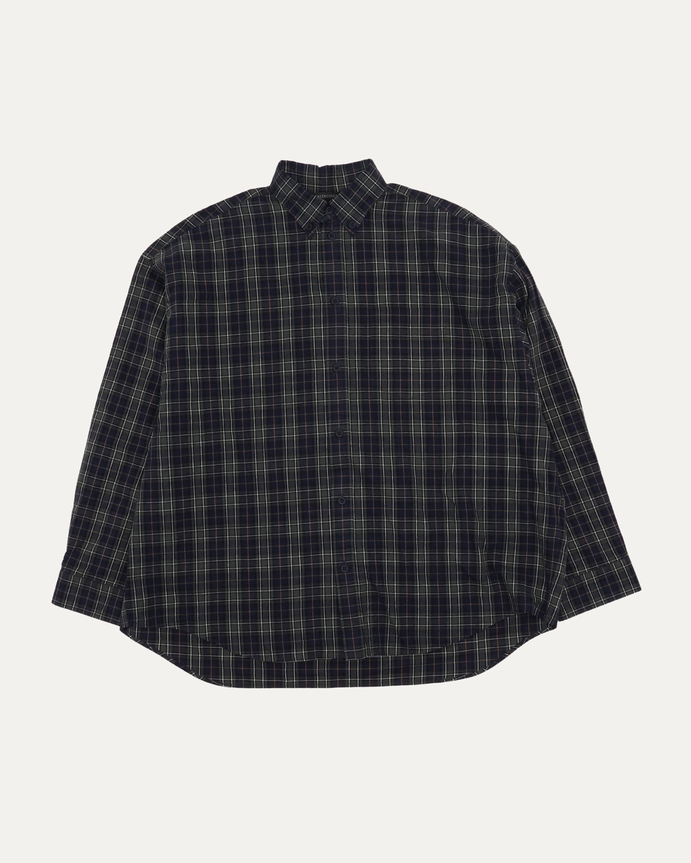 Balenciaga Oversized Flannel Shirt – Justin Reed