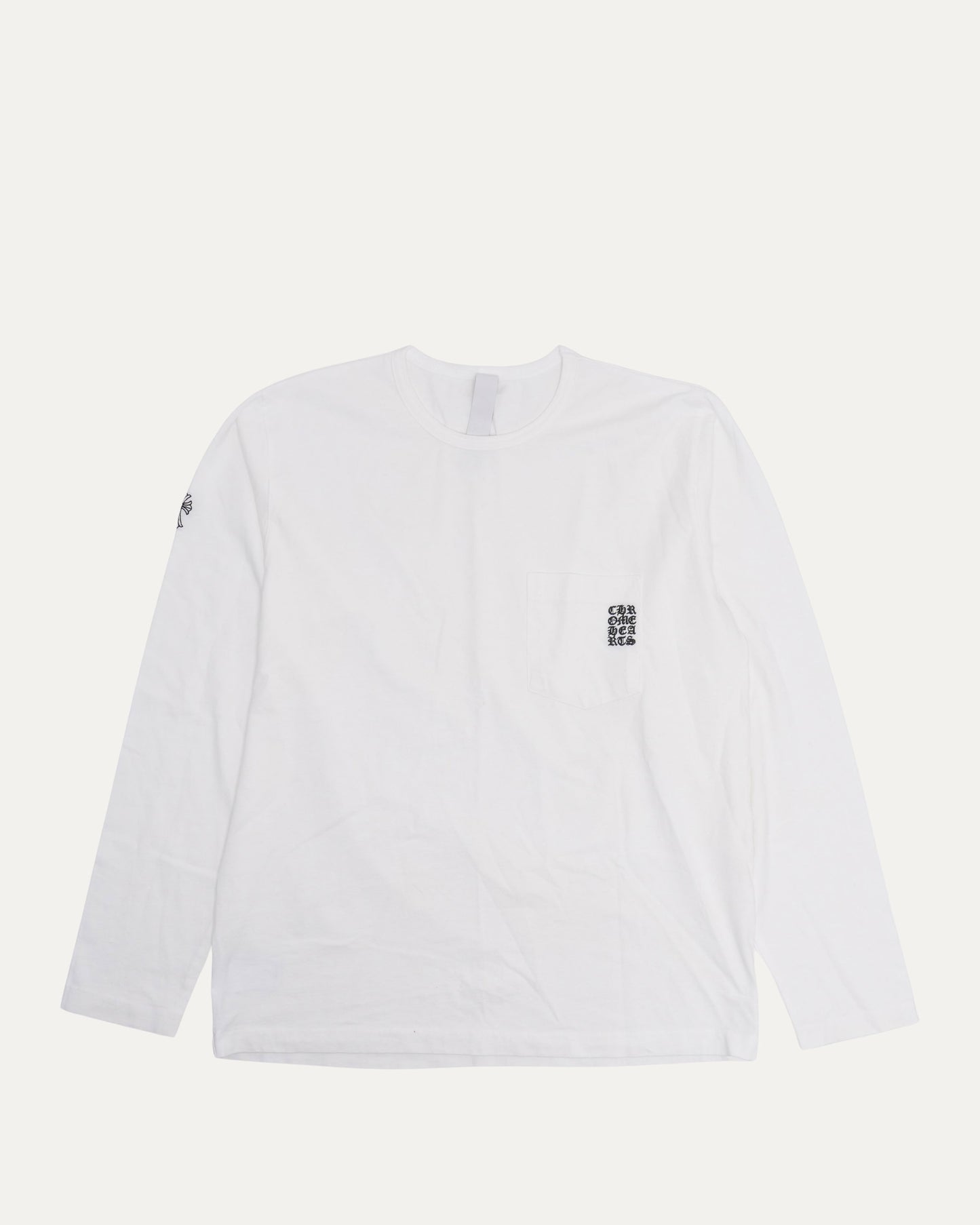 Embroidered Eye Chart Long Sleeve Pocket T-Shirt