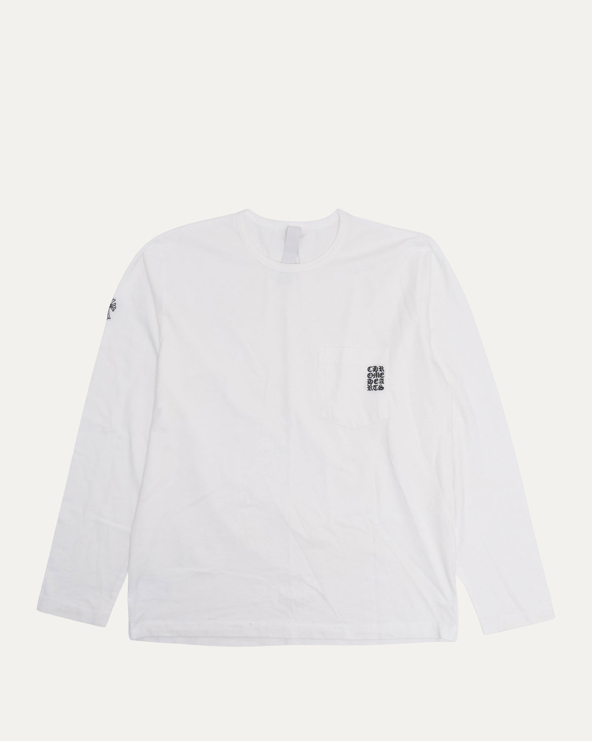 Embroidered Eye Chart Long Sleeve Pocket T-Shirt