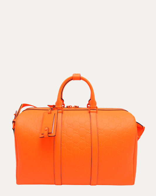 GG Monogram Leather Duffle Bag