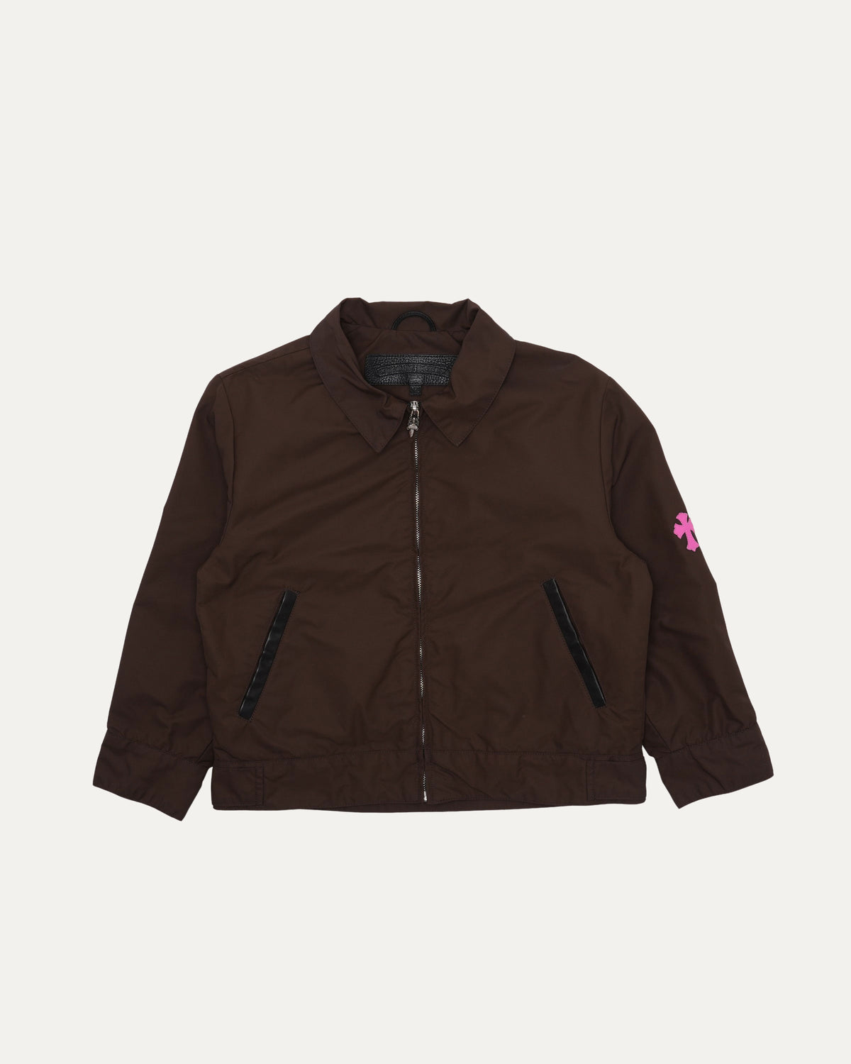Cross Patch Cropped Nylon Work Jacket