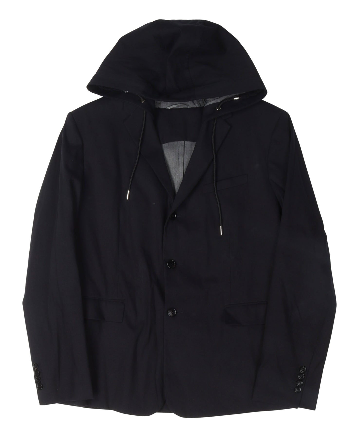 Hooded Cotton Blazer