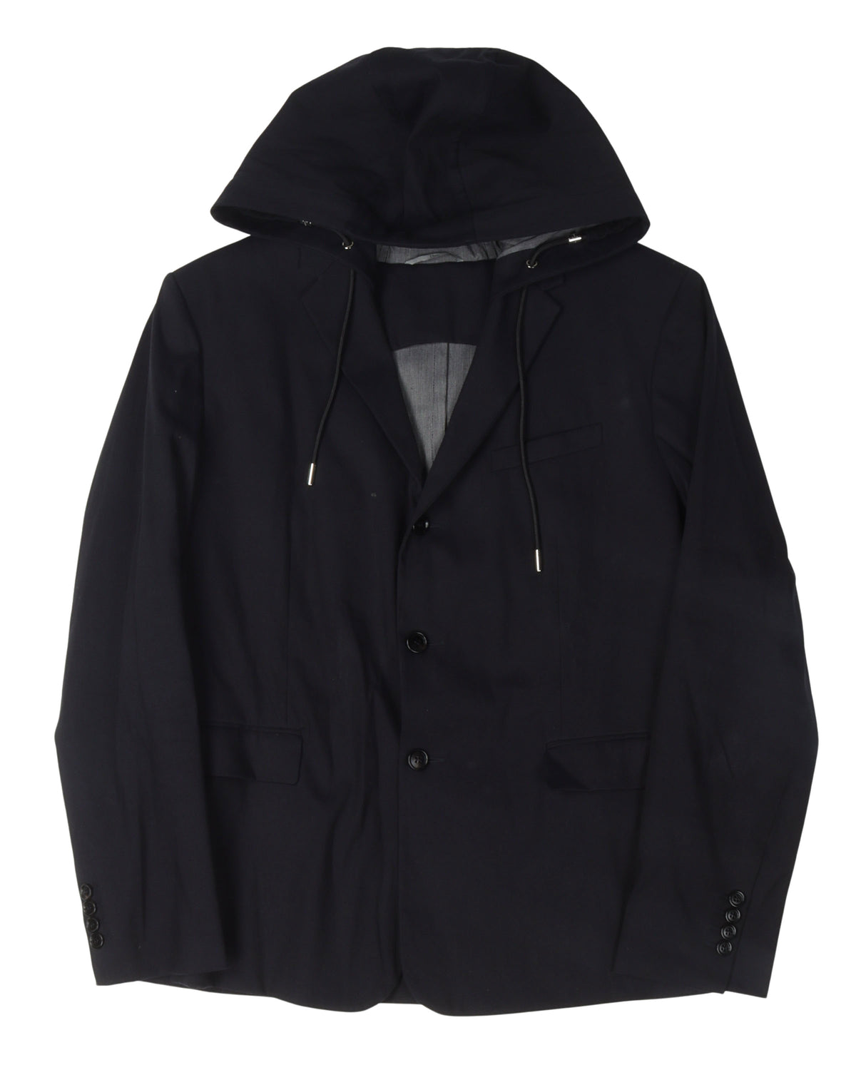 Hooded Cotton Blazer