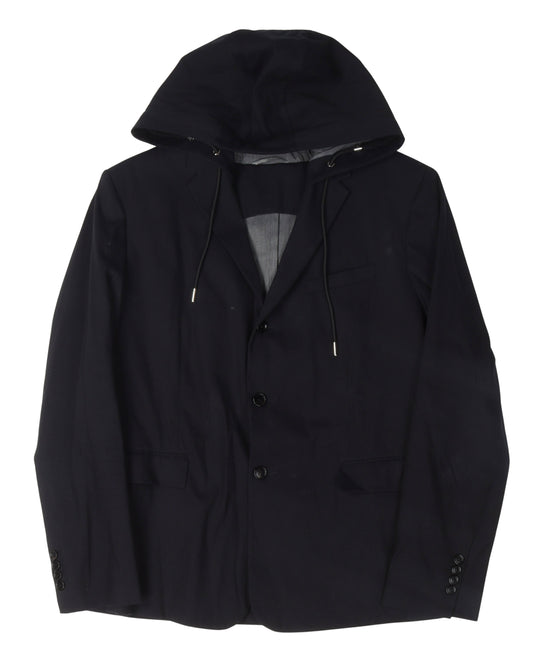 Hooded Cotton Blazer