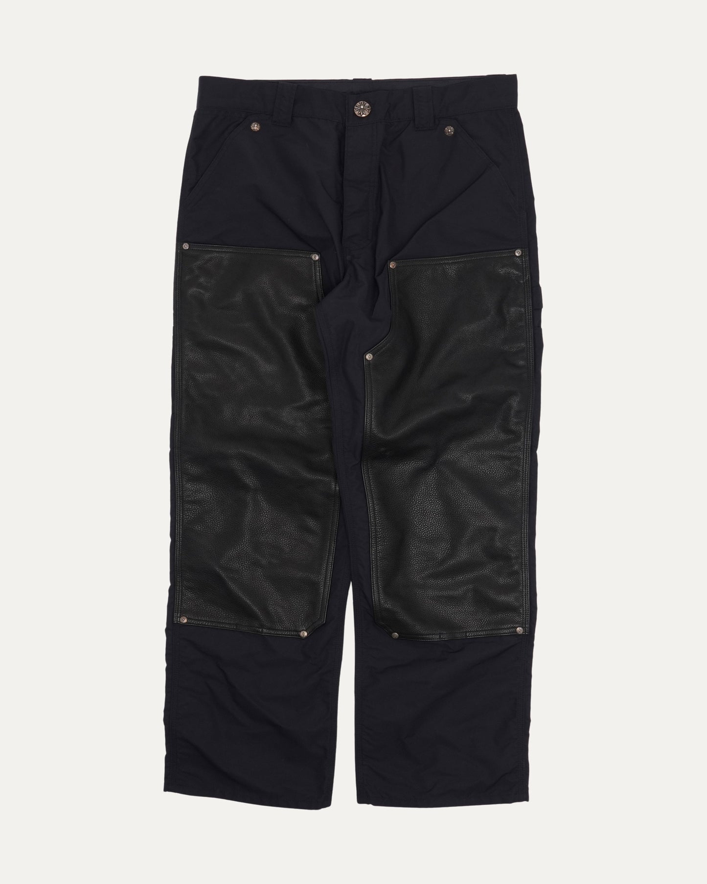 Nylon and Leather Double Knee Carpenter Pants