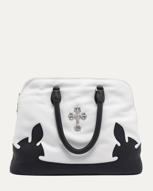 Filigree Cross Embellished Slouchy Mo Bag