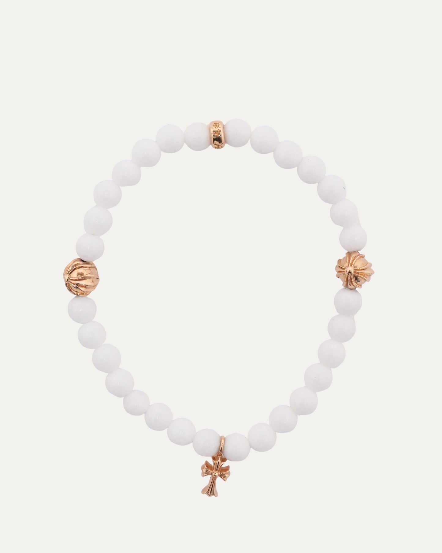 22k Gold Cross Bead Bracelet